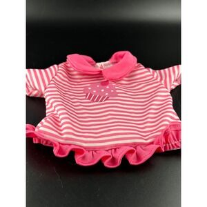 Doll‎ Shirt Pink White Stripes Cupcake Unbranded